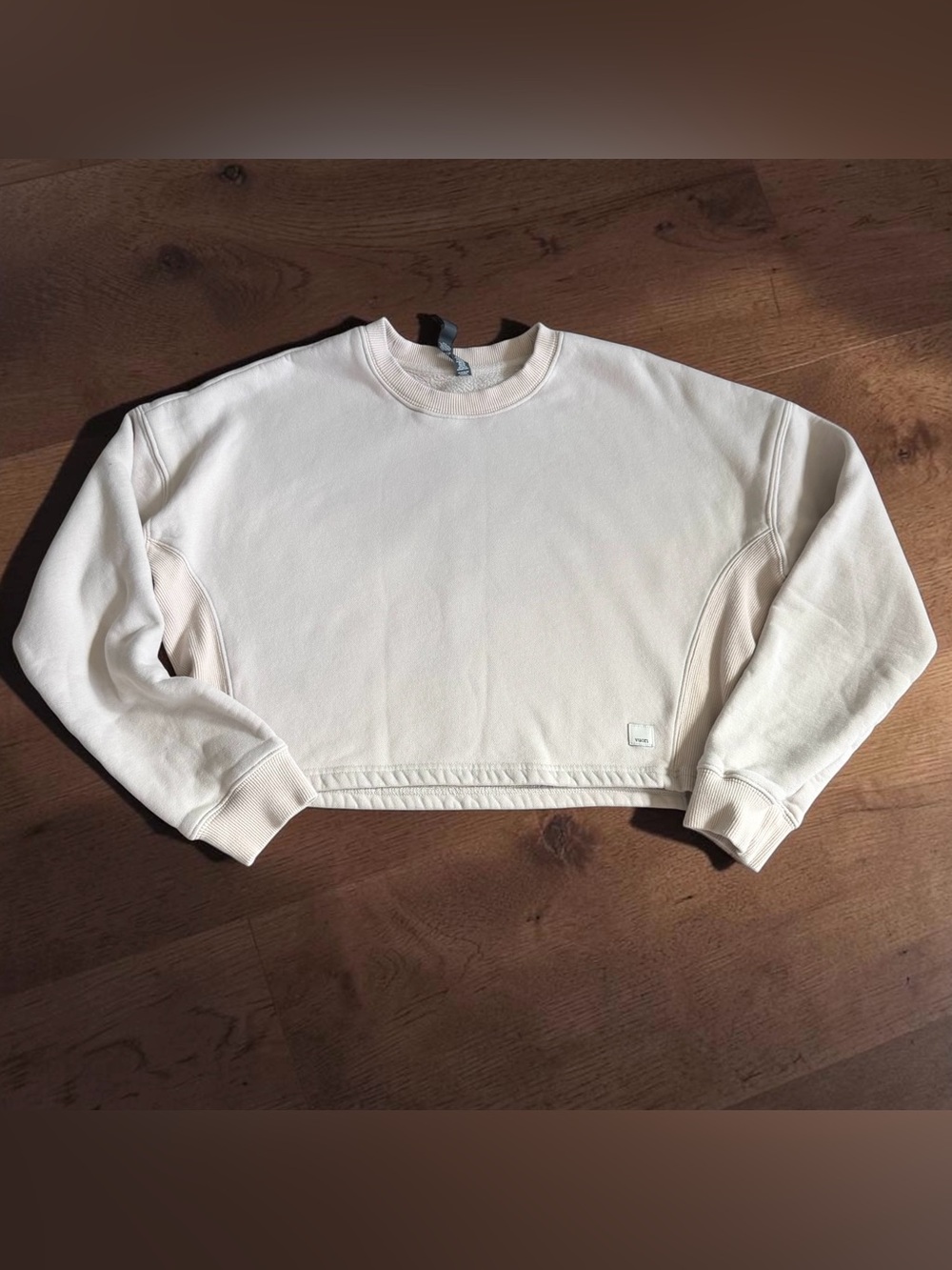 Vuori Women’s Restore Cropped Oversized Sweatshirt Sz XS Cream VW259 Pullover